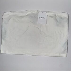 Forever 21 Cream Knit Tube Top